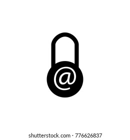 mail lock. Cyber security Icon. Premium quality graphic design. Signs, symbols collection, simple icon for websites, web design, mobile app on white background