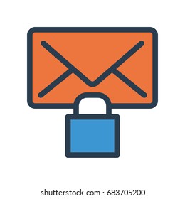 Mail lock icon