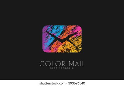 Mail logo. Color mail logo design. Creative logo. Net logo.