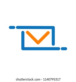 Mail logo. Letter Icon. envelope and post symbol. Vector eps 08.