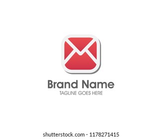 Mail Logo Vector Design Template Rounded Stock Vector (Royalty Free ...