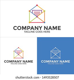 Mail logo vector template. E-mail envelope logo icon design template elements. Eps 10