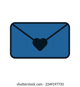 Mail love icon. sign for mobile concept and web design. vector illustration