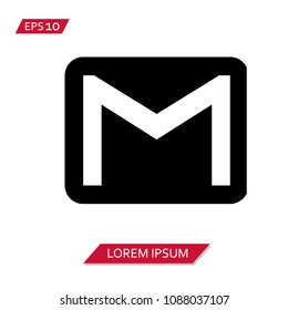 mail love symbol vector icon