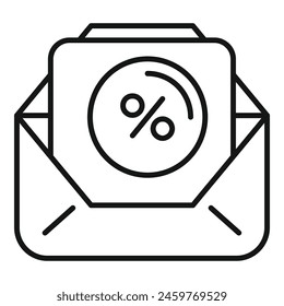 Mail loyalty program icon outline vector. Store payment. Store retail promo