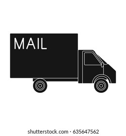 Mail machine.Mail and postman single icon in black style vector symbol stock illustration web.