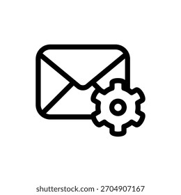 Diseño de Vector de contorno de administración de correo Bueno para el Web o el App móvil