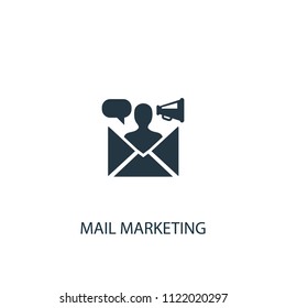 Mail marketing creative icon. Simple element illustration. Mail marketing concept symbol design from SEO collection. Can be used for web and mobile.