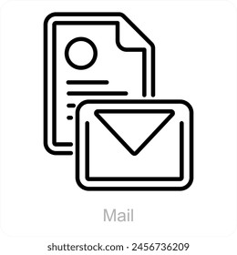 Mail and marketing icon concept