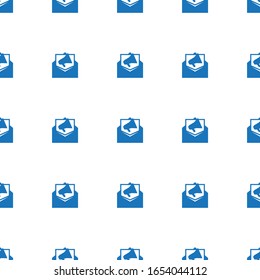 Mail marketing icon pattern seamless isolated on white background. Editable filled Mail marketing icon. Mail marketing icon pattern for web and mobile.