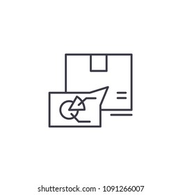 Mail marketing systems linear icon concept. Mail marketing systems line vector sign, symbol, illustration.
