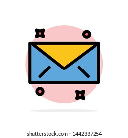 Mail Message, Abstract Email Circle Background Flat color Icon