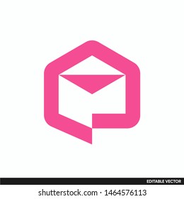 mail message chat house icon vector simple designs