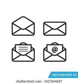 mail, message, communication icon vector design illustration