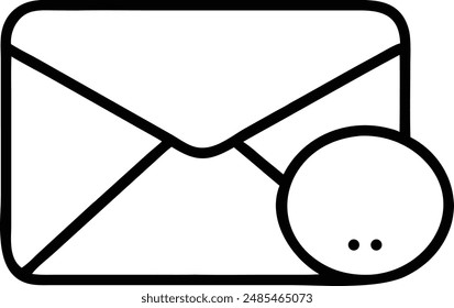 Correo, mensaje, sobre, comunicación, correo electrónico, Ilustración vectorial de iconos de carta.