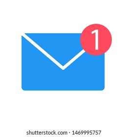 mail message envelope on white background vector illustration