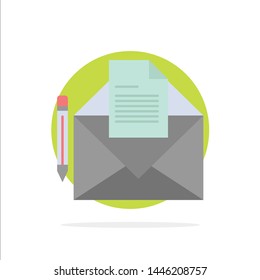 Mail, Message, Fax, Letter Abstract Circle Background Flat color Icon