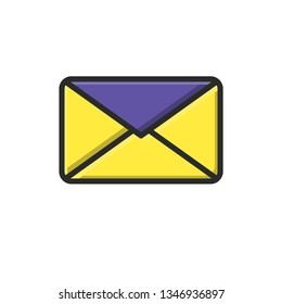 mail message filled outline icon