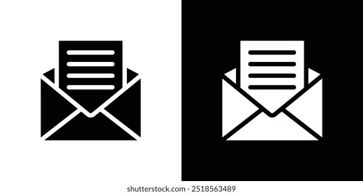 Mail message icon Flat fill set collection