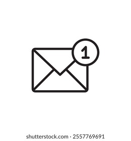Mail message icon Outline vector for web ui