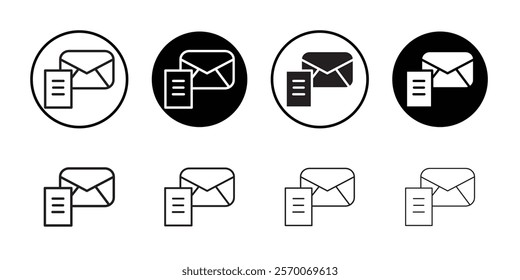 Mail message icon Outline vector for web ui