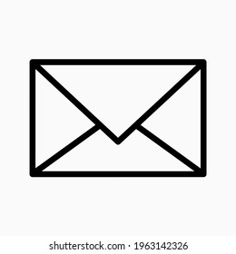 mail message icon vector. envelope symbol. unread message sign
