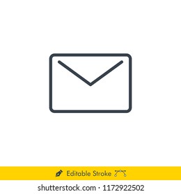 Mail (Message) Icon / Vector - In Line / Stroke Design