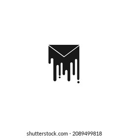 Mail Message Melt Logo Symbol Icon Vector Graphic Design Illustration Idea Creative 