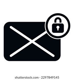Mail-Passwort-Schutz Symbol einfache Vektorgrafik. Serviceverzeichnis. Politiksystem