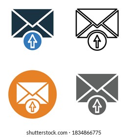 Mail, message, send icon. Editable vector isolated on a white background.