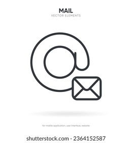 Mail message talk envelope icon in flat style. Email message vector illustration white isolated background. Mailbox e-mail business concept symbol.