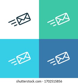 Mail Message Vector Color Icon Set