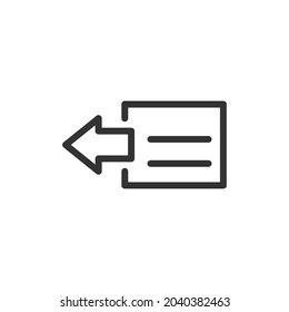 Mail minimal line icon. Web stroke symbol design. Mail sign isolated on a white background. Premium line icon.