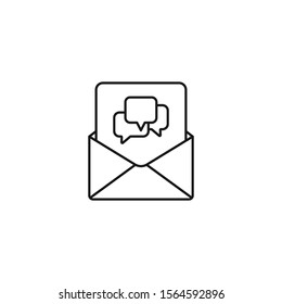 mail - minimal line web icon. simple vector illustration. concept for infographic, website or app.