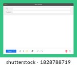 Mail mockup window. Blank feedback form in browser. New message template. Mockup of browser window for contact form. Vector EPS 10