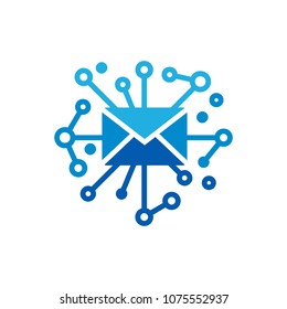 Mail Network Logo Icon Design