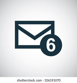 mail new icon, on white background
