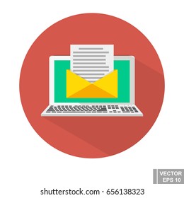 Mail. A new message. Online communication. The icon.