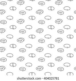 Mail note sms seamless pattern. Vector illustration. EPS 10.