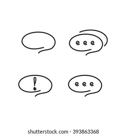 Mail note sms set icons. Vector illustration.