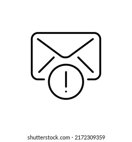 mail notification editable stroke icon, Smart stroke icon
