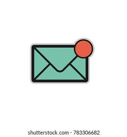Mail Notification Icon, Envelope Notification  Icon
