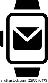 mail notification Vector illustration on a transparent background.Premium quality symbols.Glyphs vector icon for concept and graphic design.