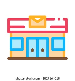 Mail Ofiice Postal Transportation Company Icon Vector Thin Line. Contour Illustration