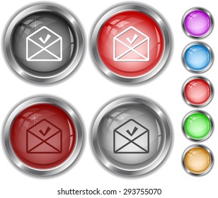 correo correcto. Botones de Internet.