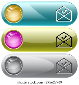 mail ok. Vector internet buttons.