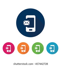 Mail on phone screen icon.
