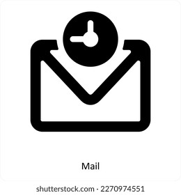 Mail On Time icon concept