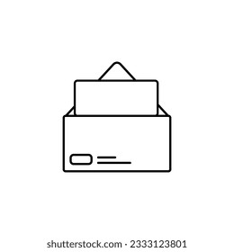 Correo En Fondo Blanco Para Diseño Gráfico Y Web. Signo vectorial simple. Símbolo de concepto de Internet para botón de sitio web o aplicación móvil
