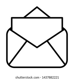 mail open favorites icon vector
